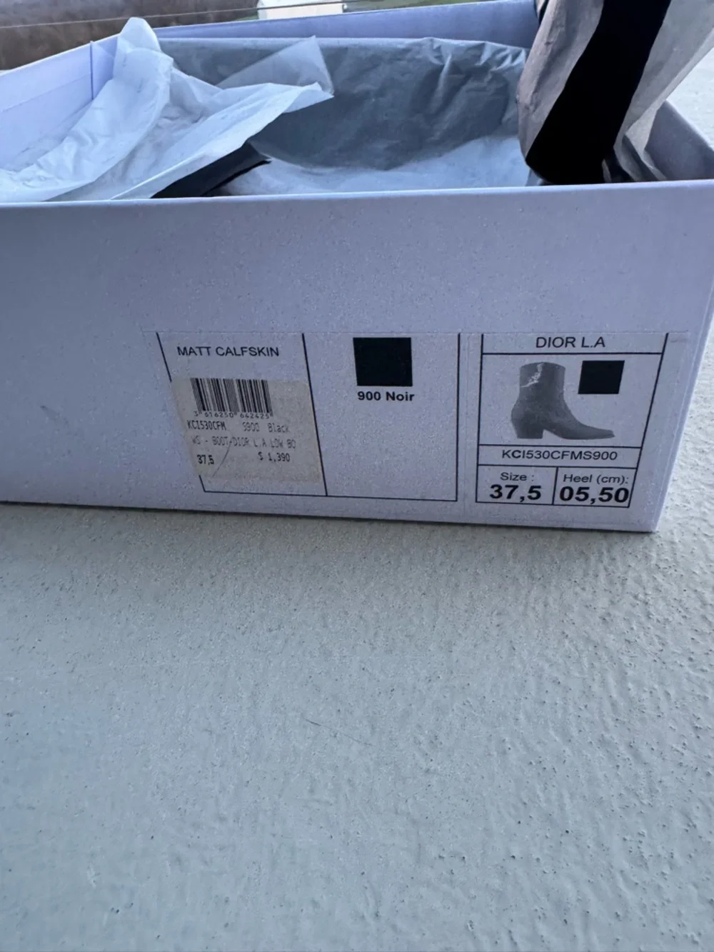 Dior Black Leather Western Ankle Boots with White Star - Picture 6 of 8